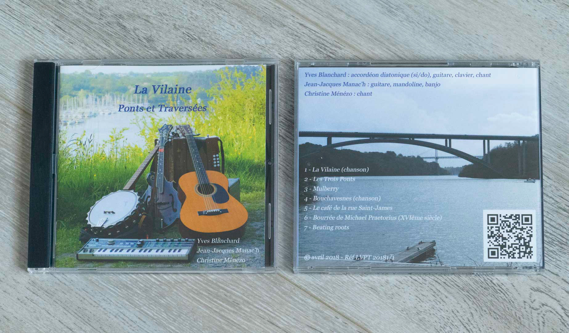 CD La Vilaine - Ponts et Traversées - Cover and Back