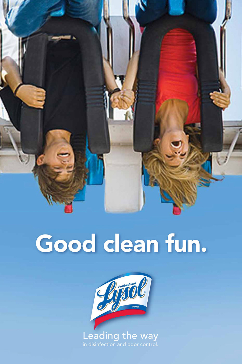 Lysol use sign at Six Flags
