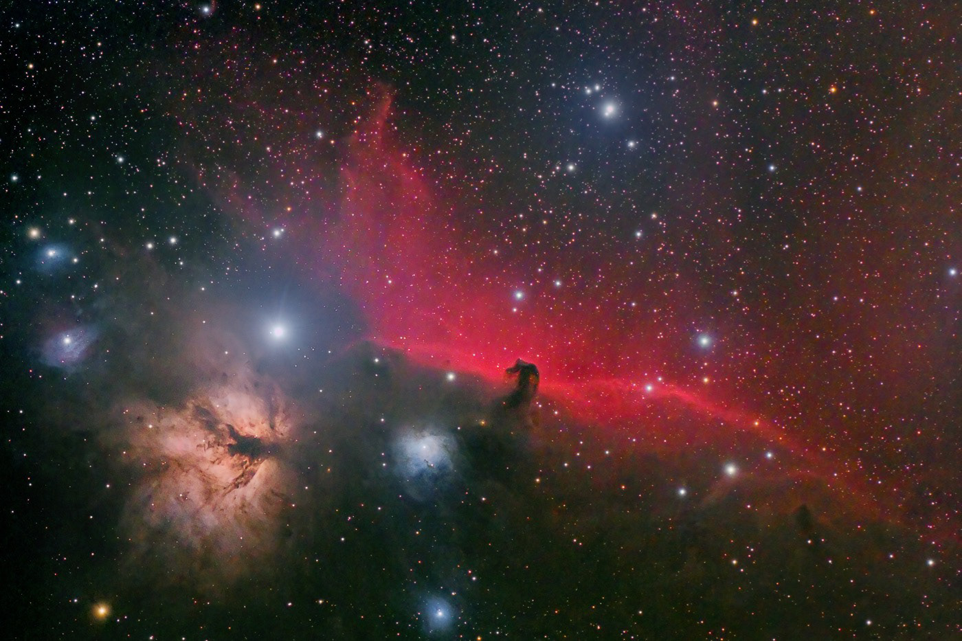 Flame Nebula and the Horsehead