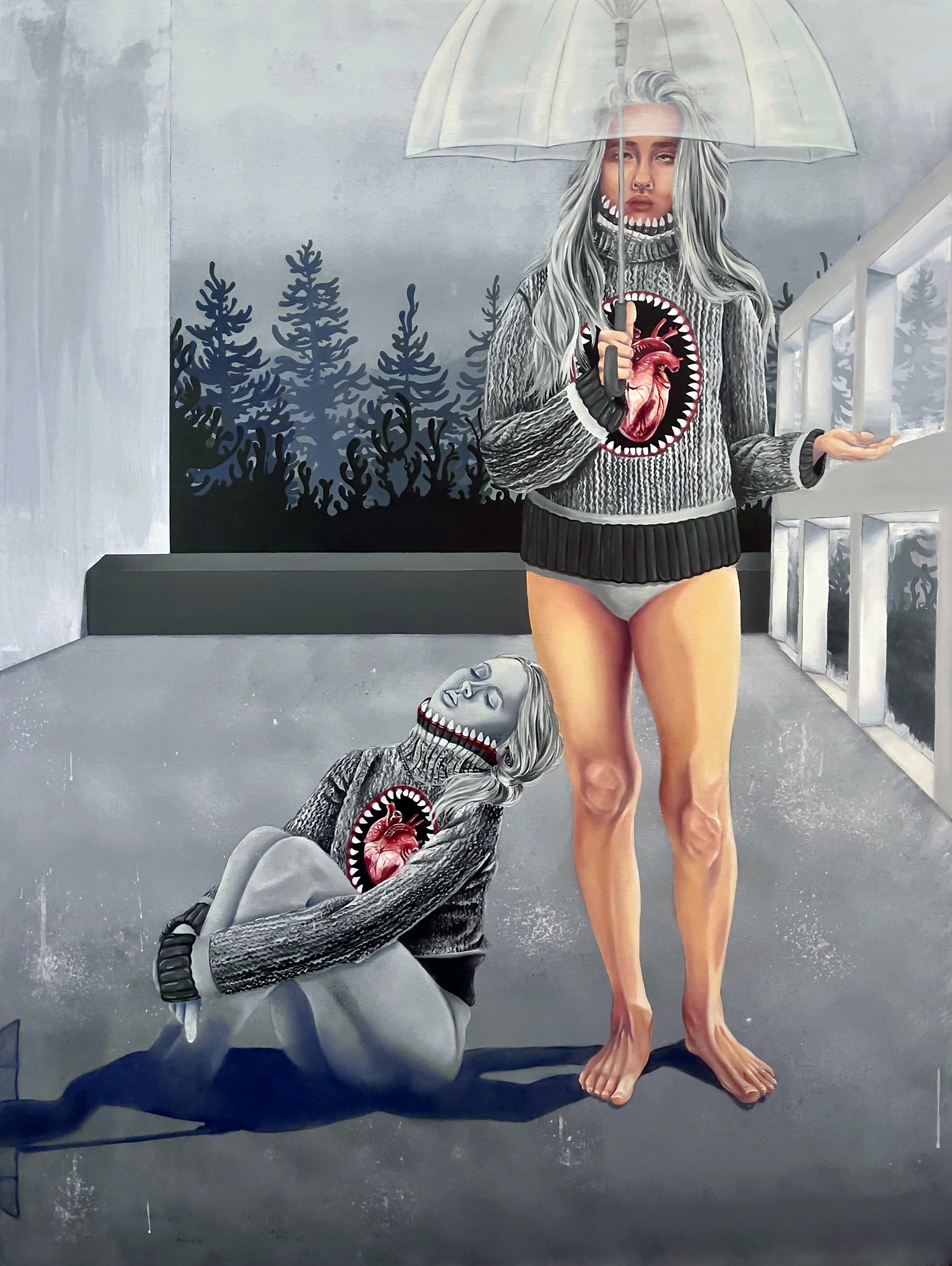 Transparent Security, 2021 Acrylic and oil paint on stretched canvas36x48in