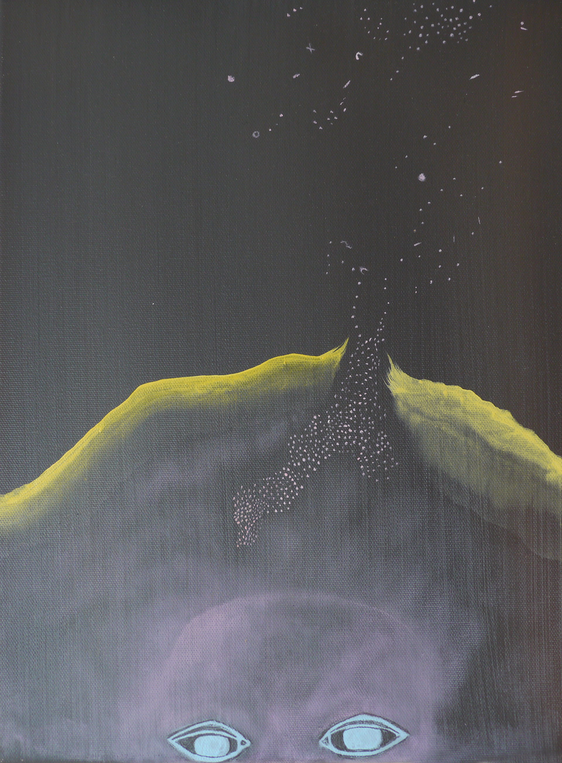 Tu reviendras II (2018), oil on canvas, 40 x 30 cm