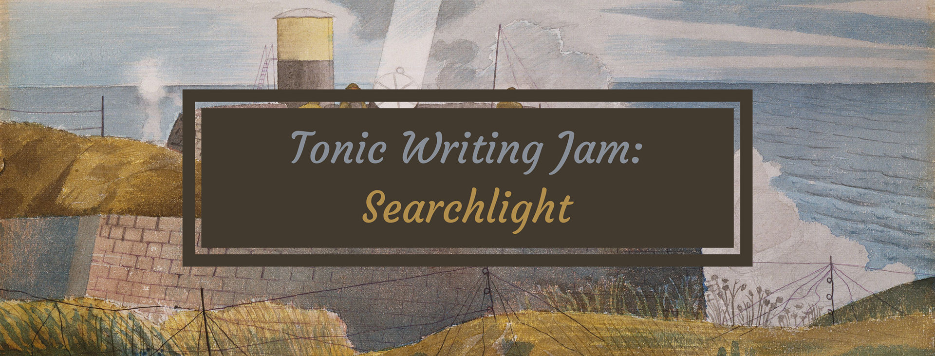 Event banner for a writing workshop using muted tones for a more relaxed feel.
