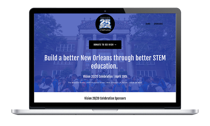 Website Sci High Widescreen Layout
