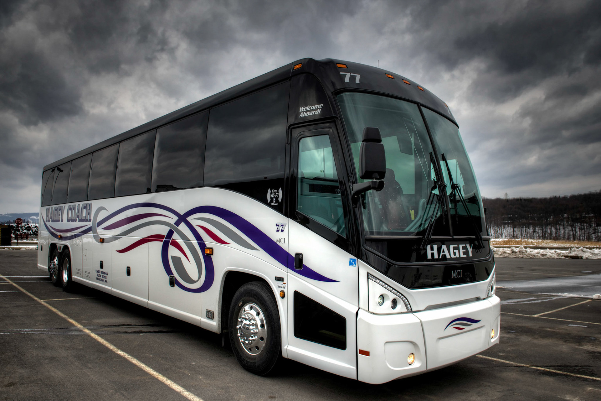 Coach 77, Stormy Day in the Poconos, Pennsylvania