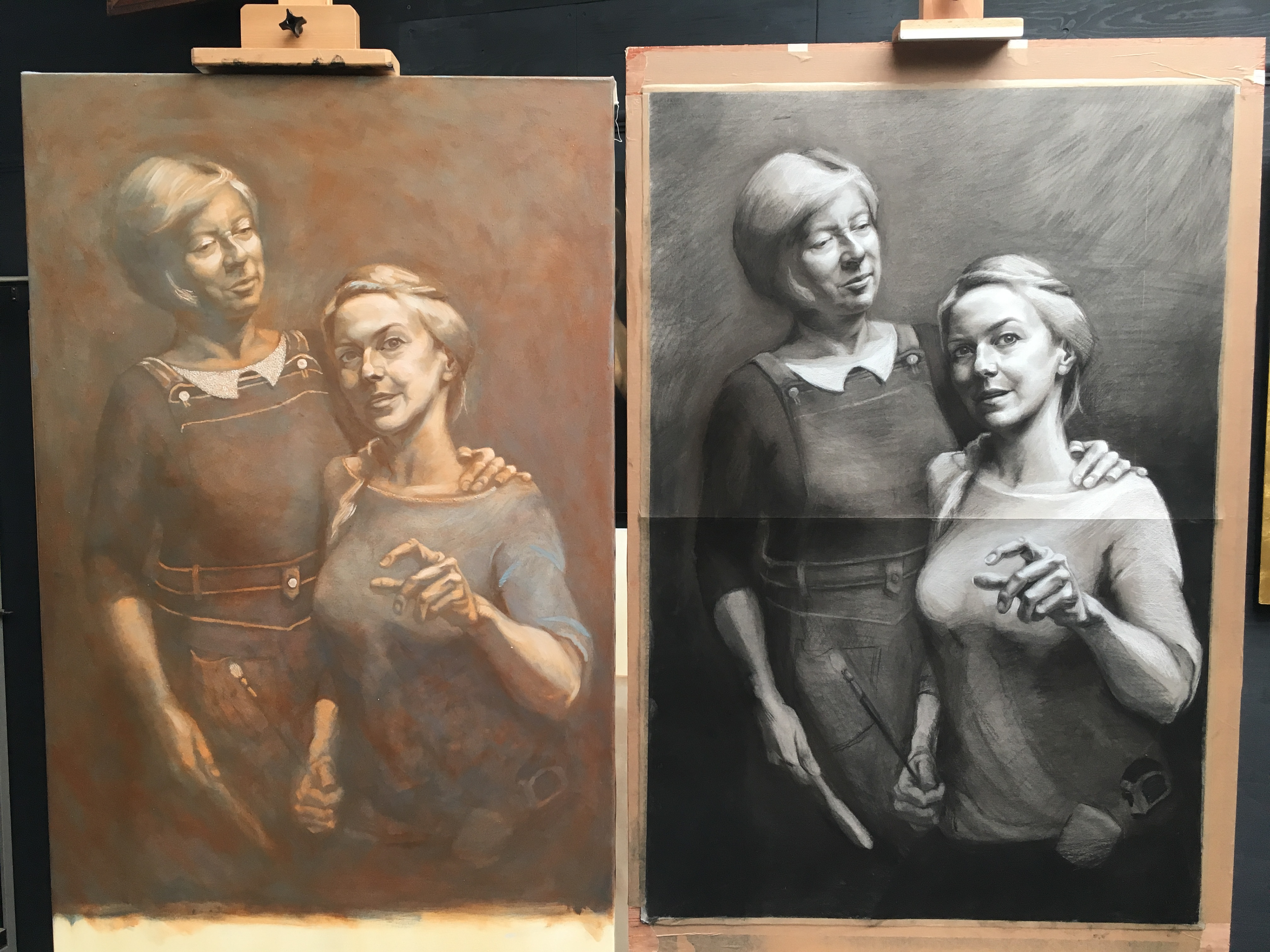 Turning drawing into painting