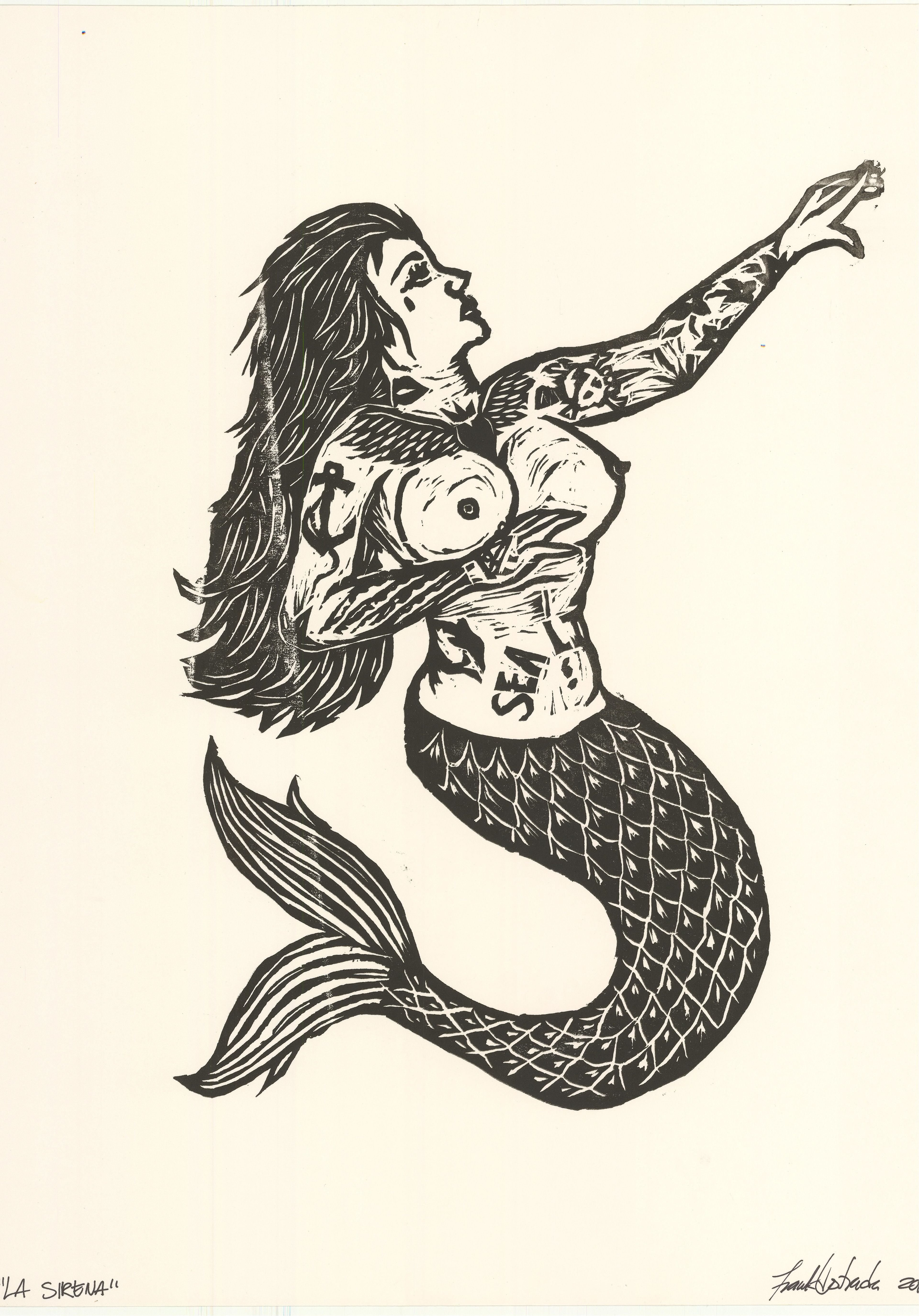 Sirena (Woodcut)