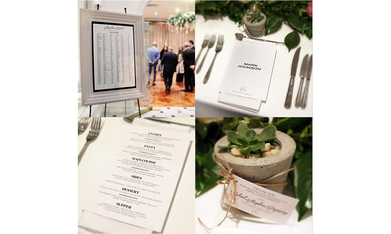 A&G Wedding event collateral