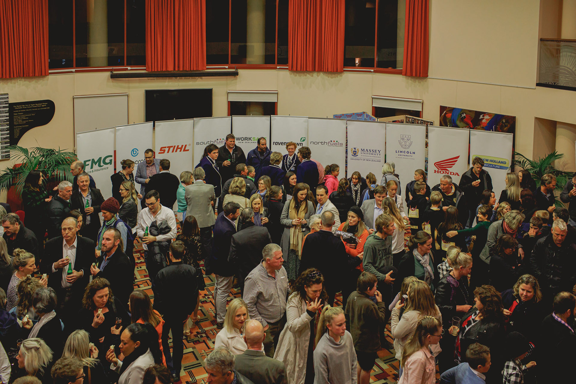 The crowds gather ahead of the speech competition