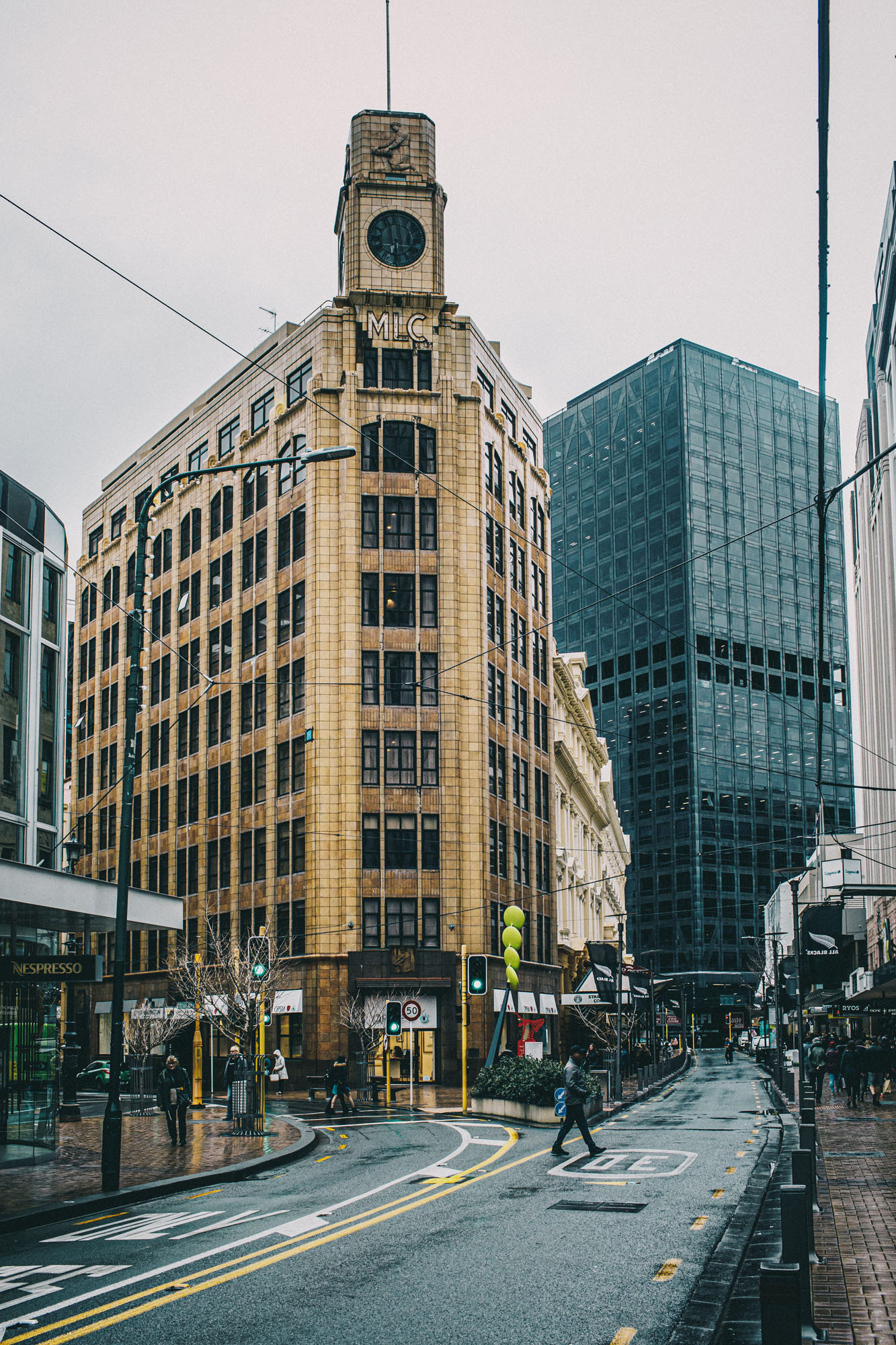 Wellington central city street view