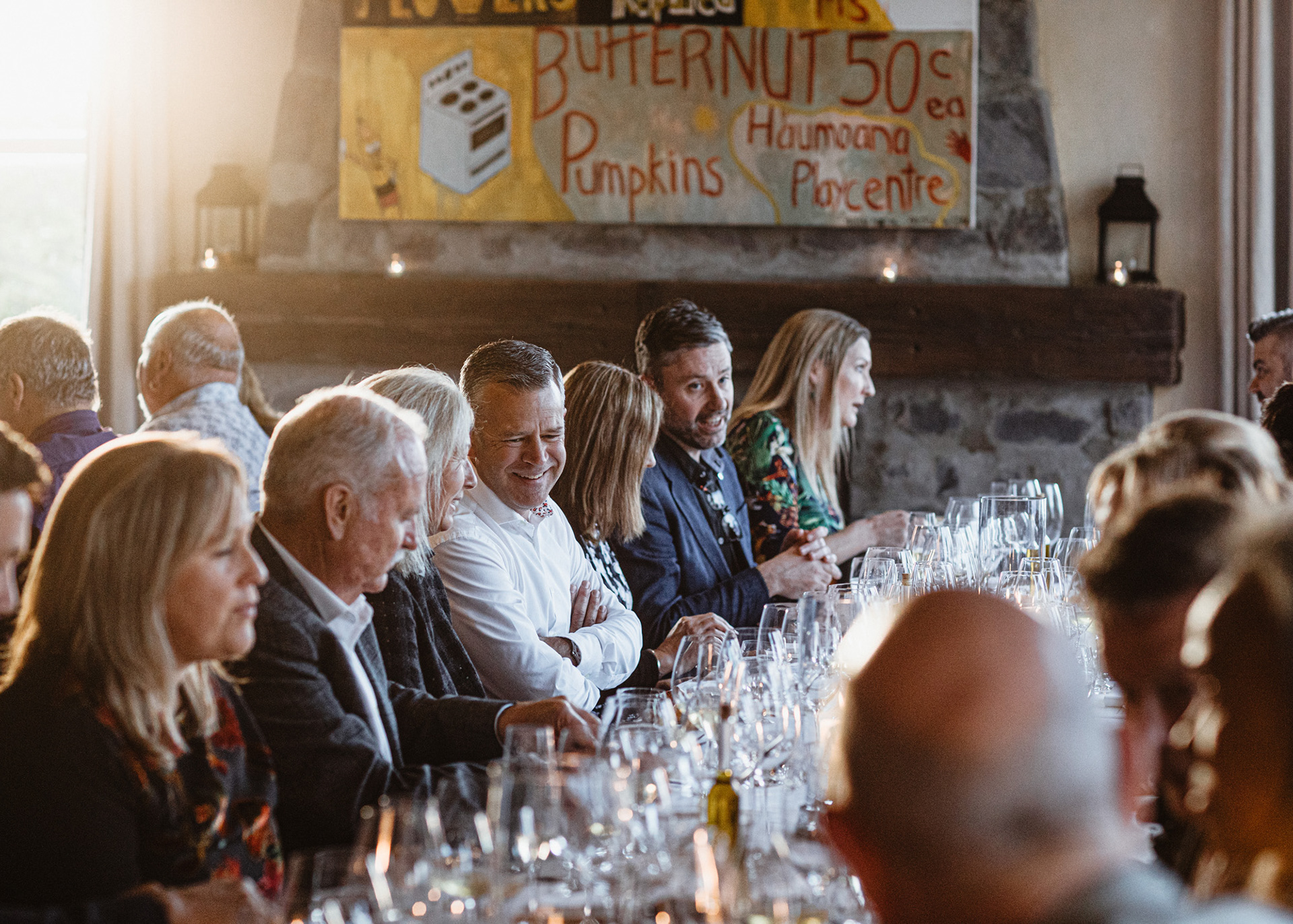 Guests enjoying the wine tastings