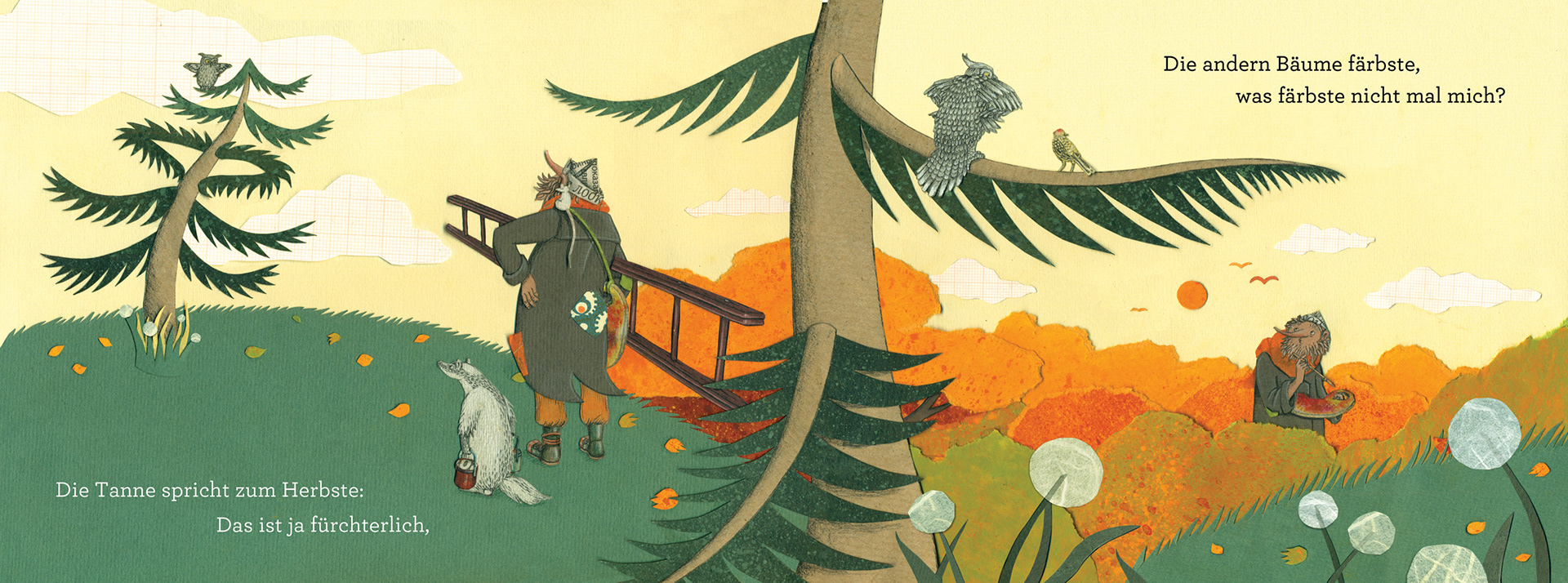 Annika Huskamp Illustration Der Herbst Steht Auf Der Leiter Children S Book