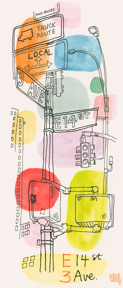 Locals can go wherever they please. Trucks gotta go that-a-way.