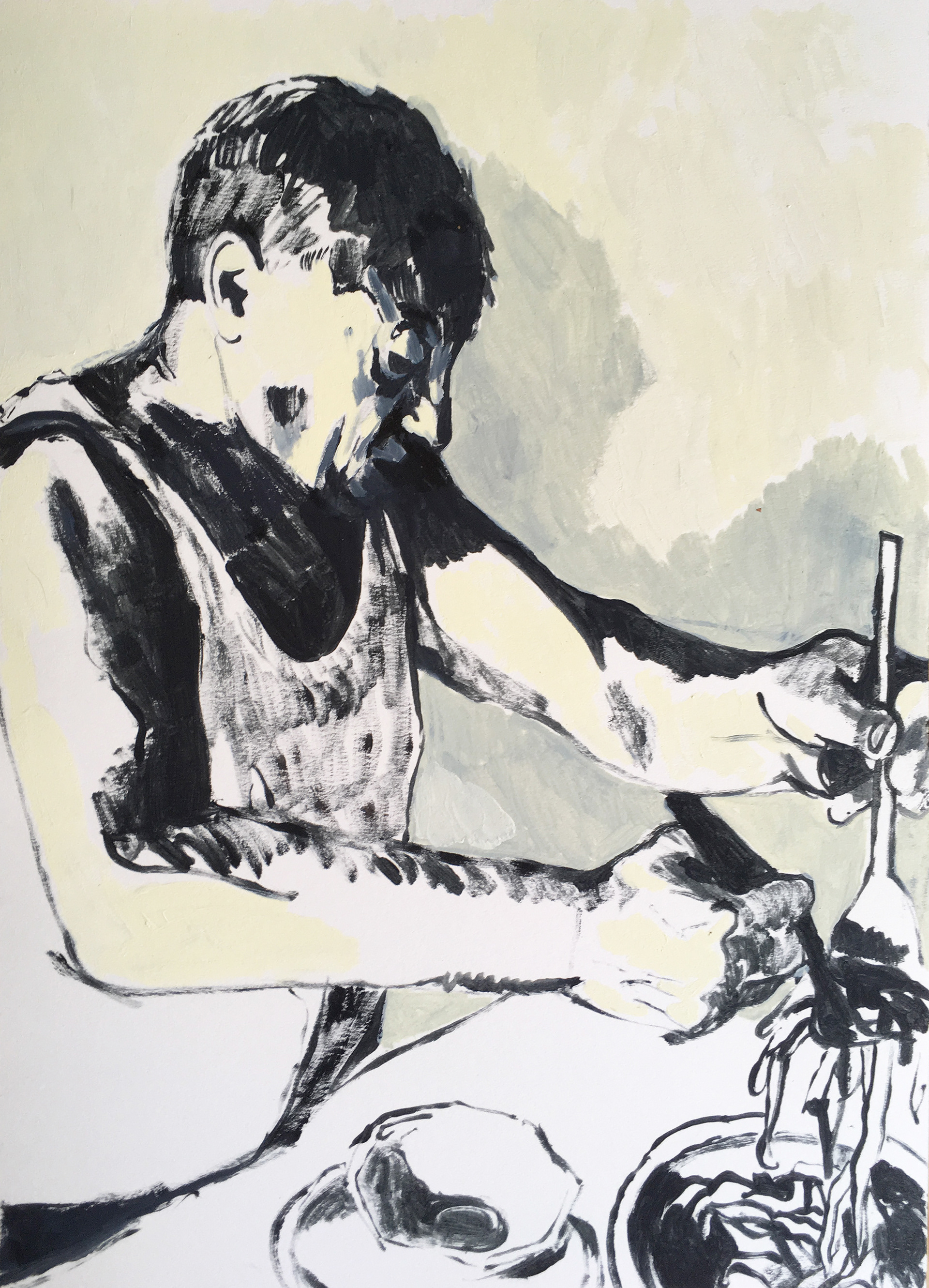 Mastro Tagliatella, oil on paper, 21x29 cm