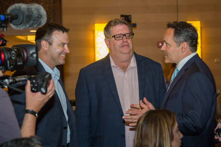 Jimmy Williams, Dale Romans and Governor Matt Bevin.