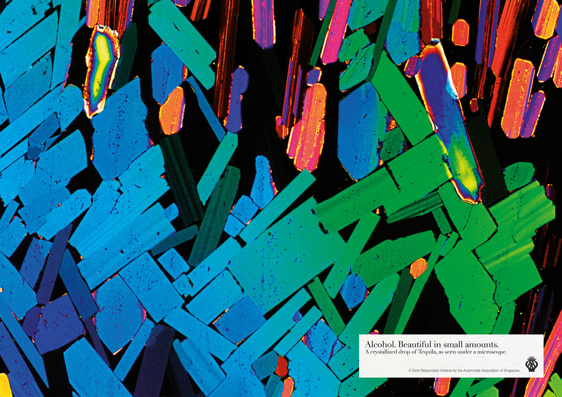 Campaign Visual : Print ad of crystallized Tequilla.