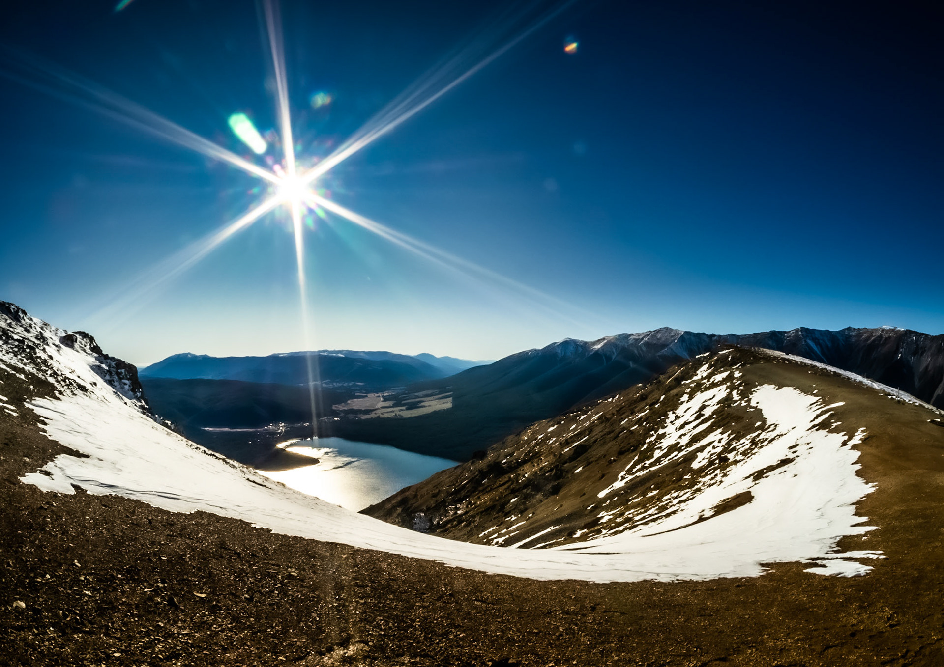 Sunburst over Rotoiti