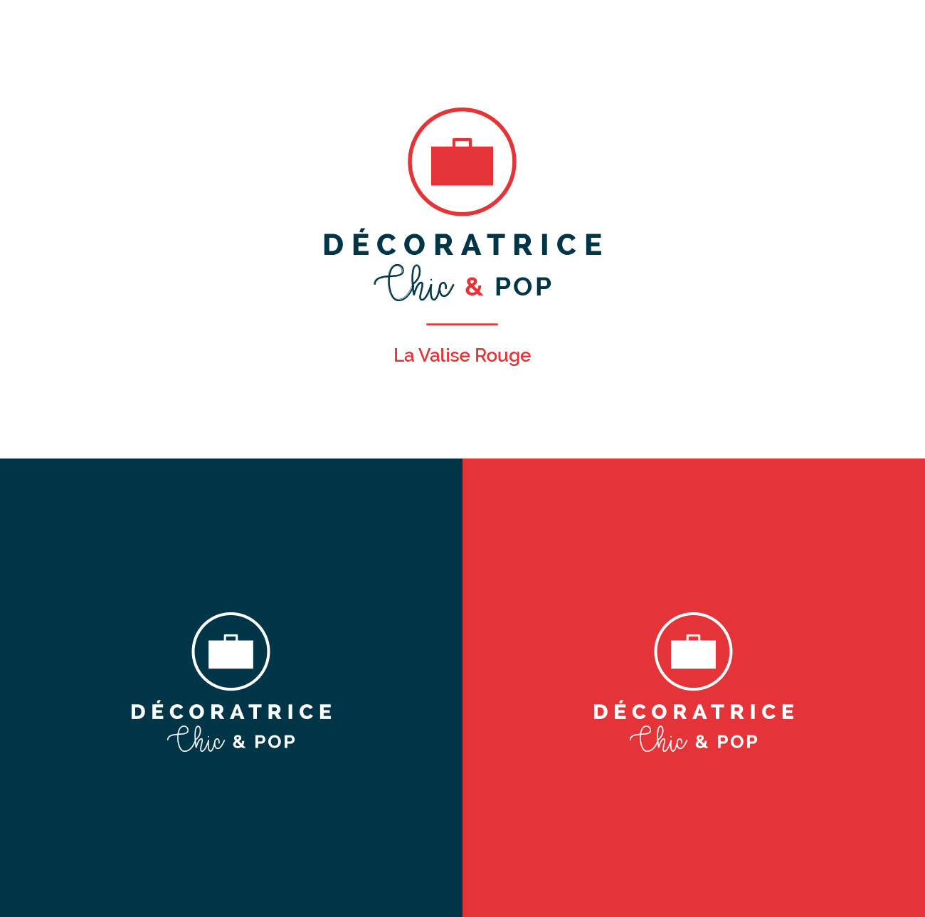 logo, branding, conception graphique, concept graphique, couleur chic and pop, coloré, circulaire pour une décoratrice d'intérieur