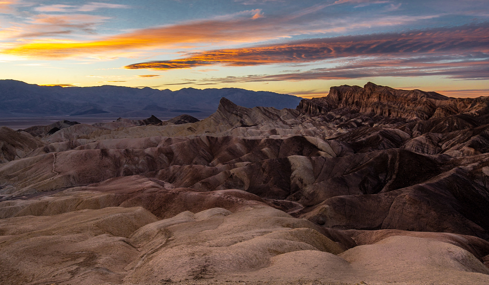 Sunset at Zabriski Point, Death Valley
