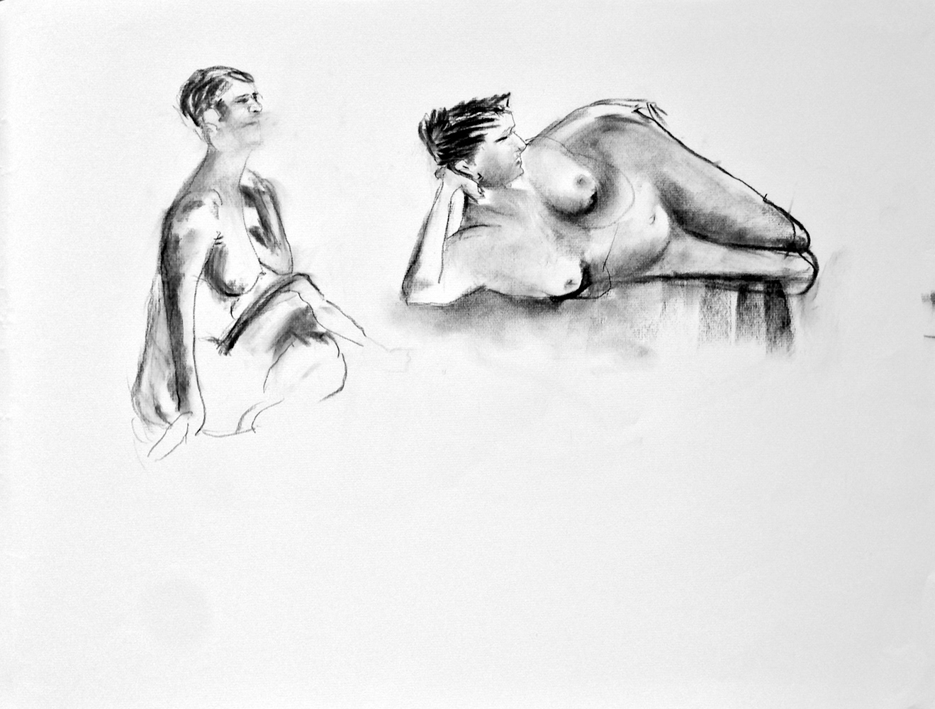 Two Tens, a Charcoal Drawing by Sherry Hutson (sHutson)