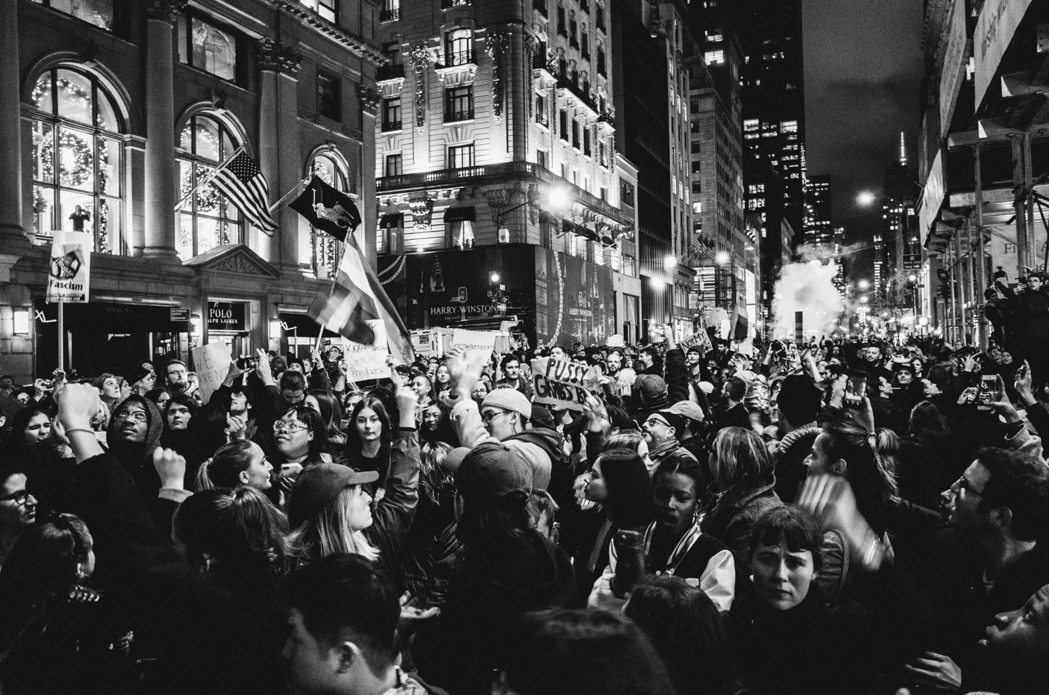 Trumpland: Protest in New York City on the night after the 2016 election