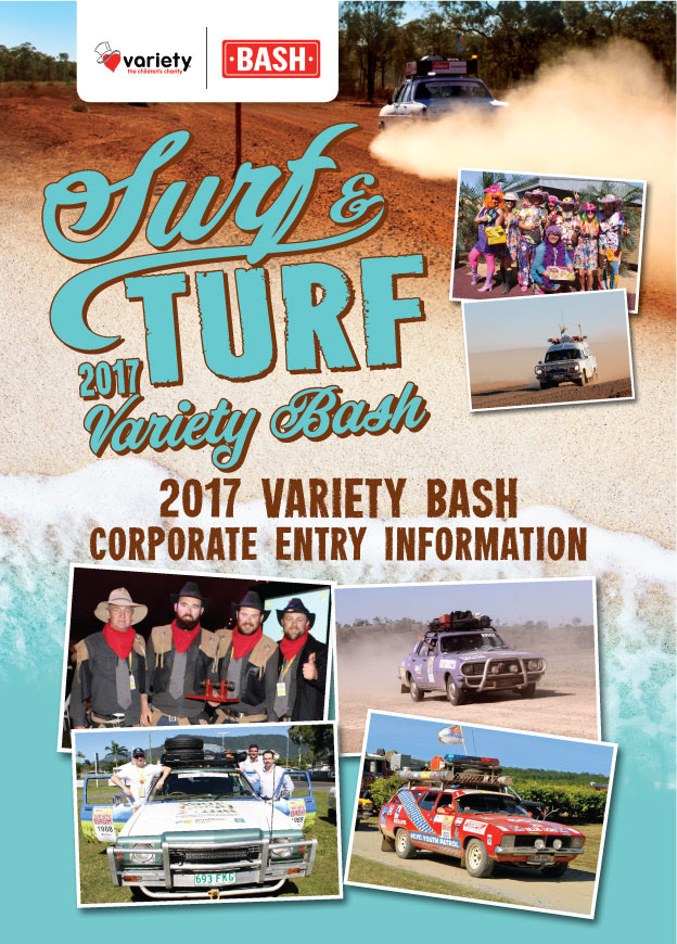 Surf & Turf event branding for Variety Queensland