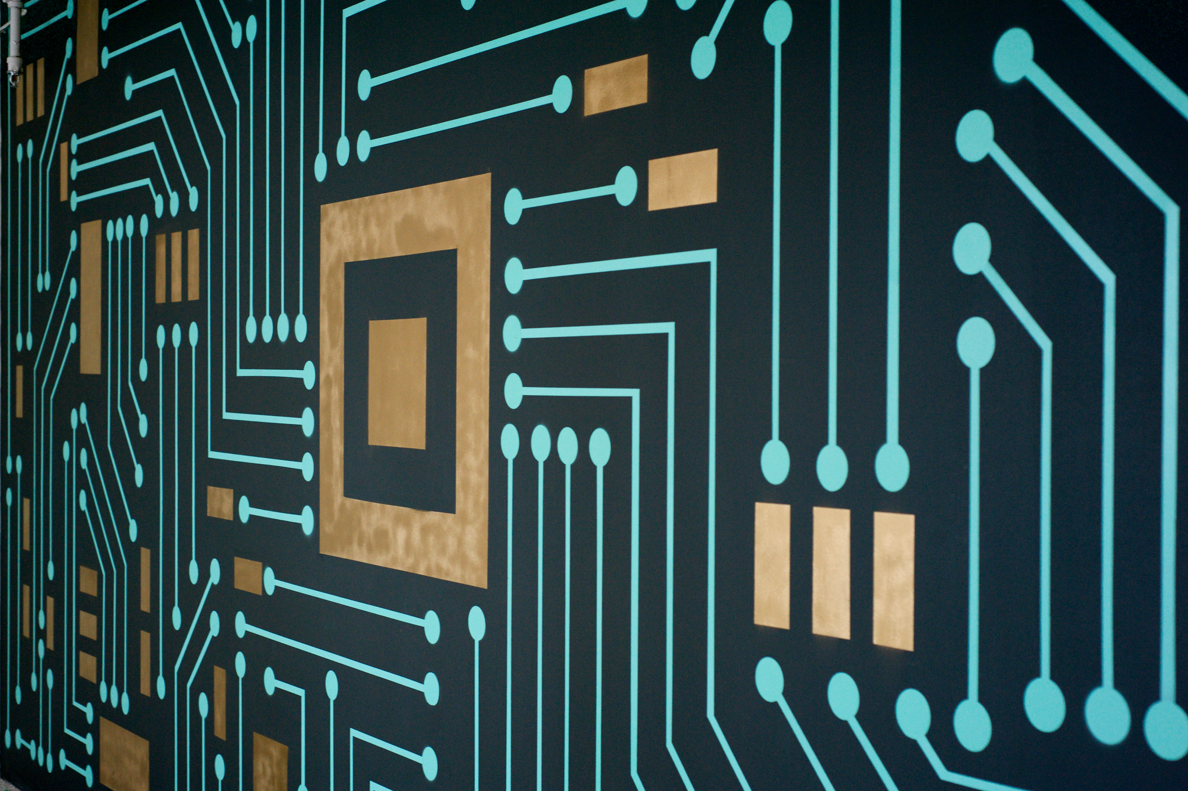 Quincy Reams Design Portfolio Circuit Board Mural