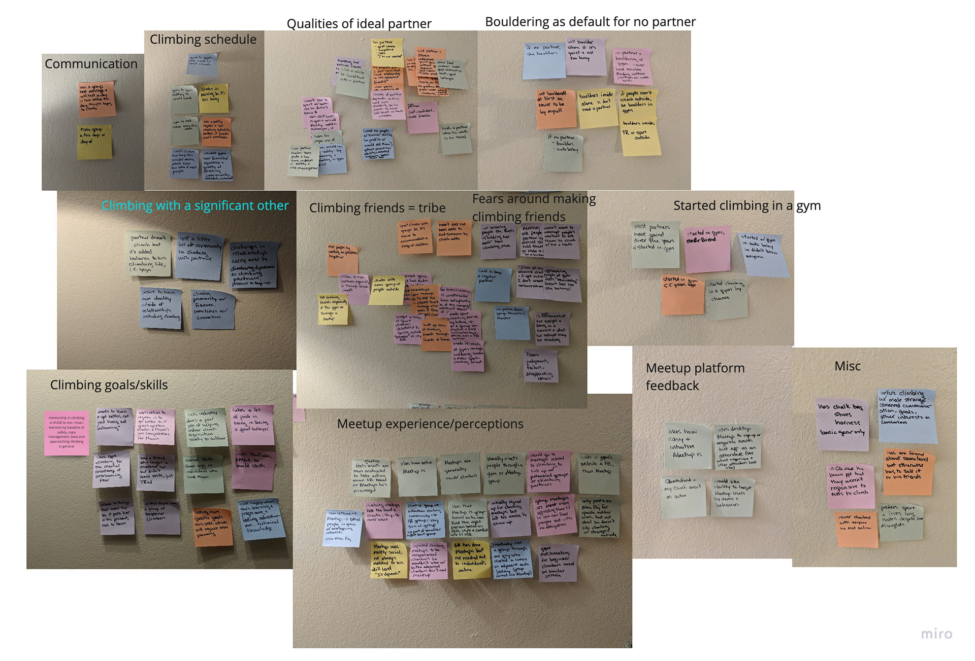 Emergent themes via affinity mapping