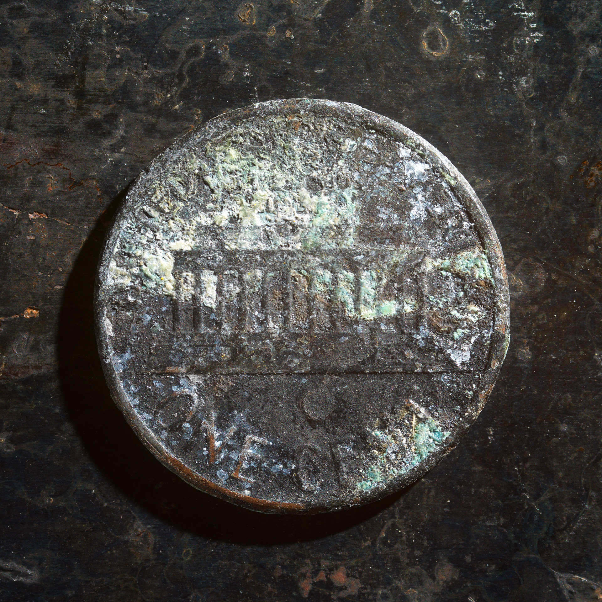 Messed Up Money - Fine Art Coin Photography - Penny - Tails 1976 - 2000