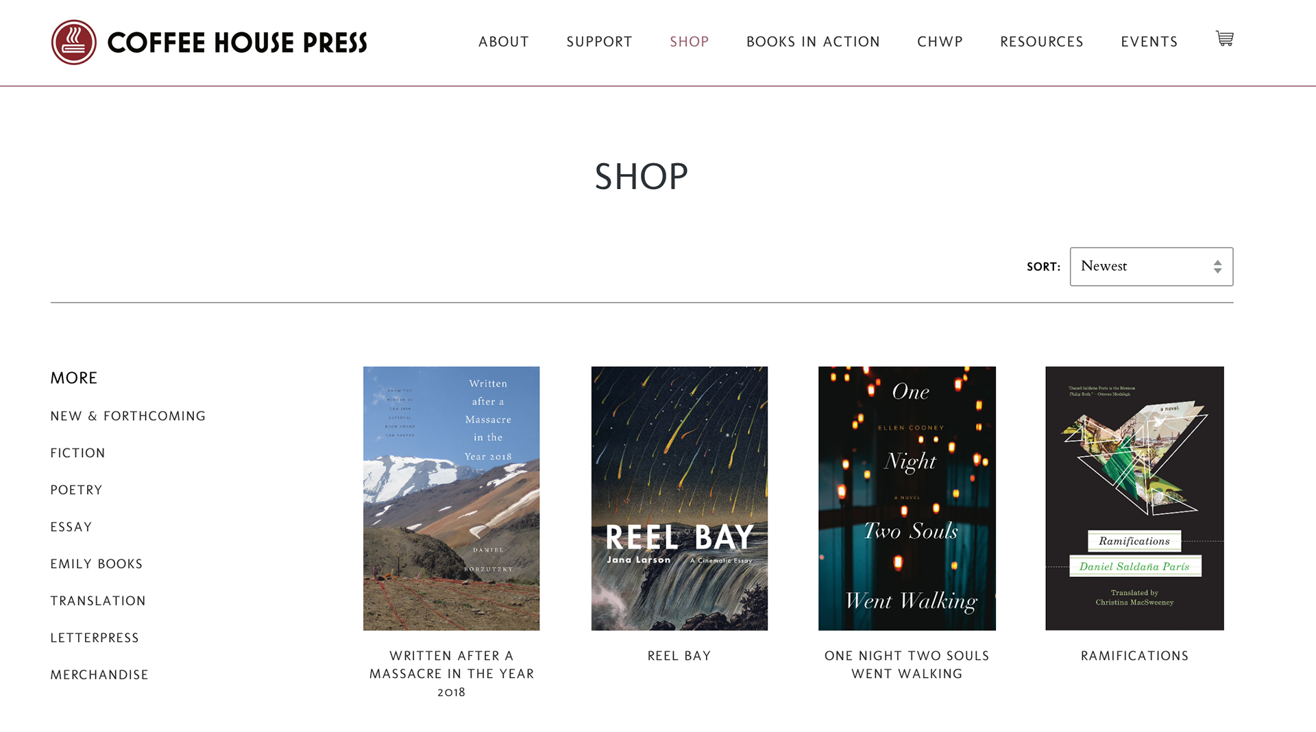 Shop page