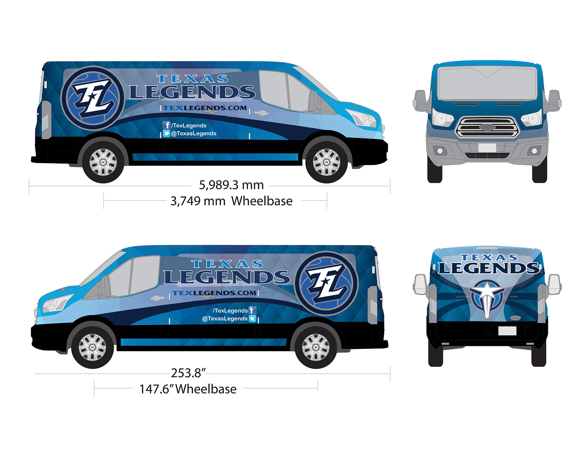 Texas Legends Van