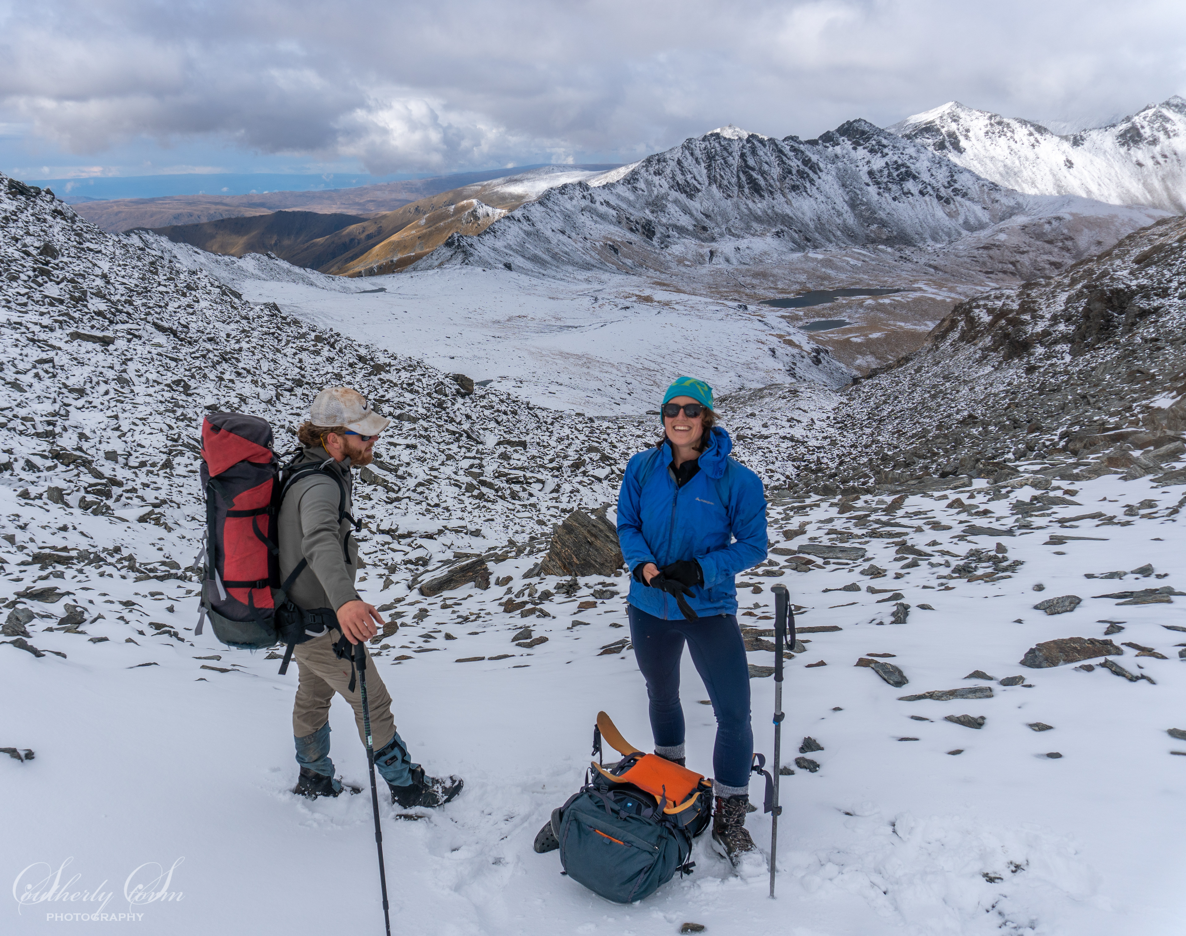 Two trampers in upper Wye basin