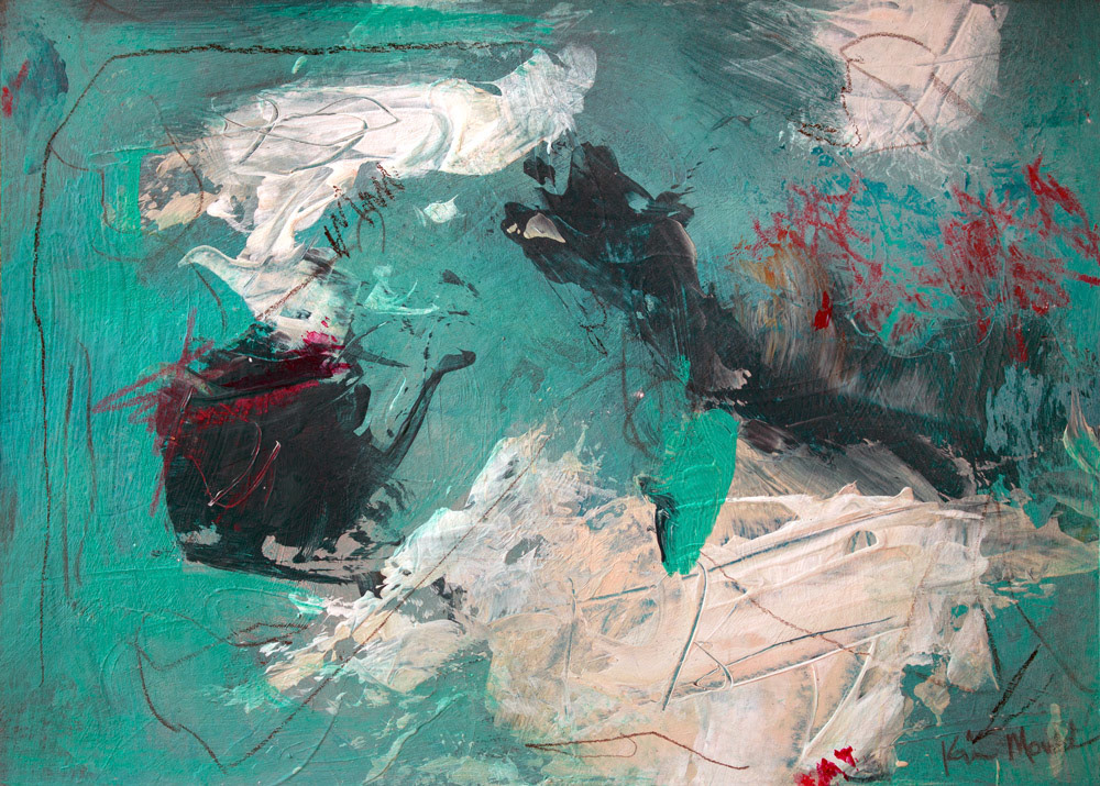 Sketch in Turquoise – 5in x 7in on paper