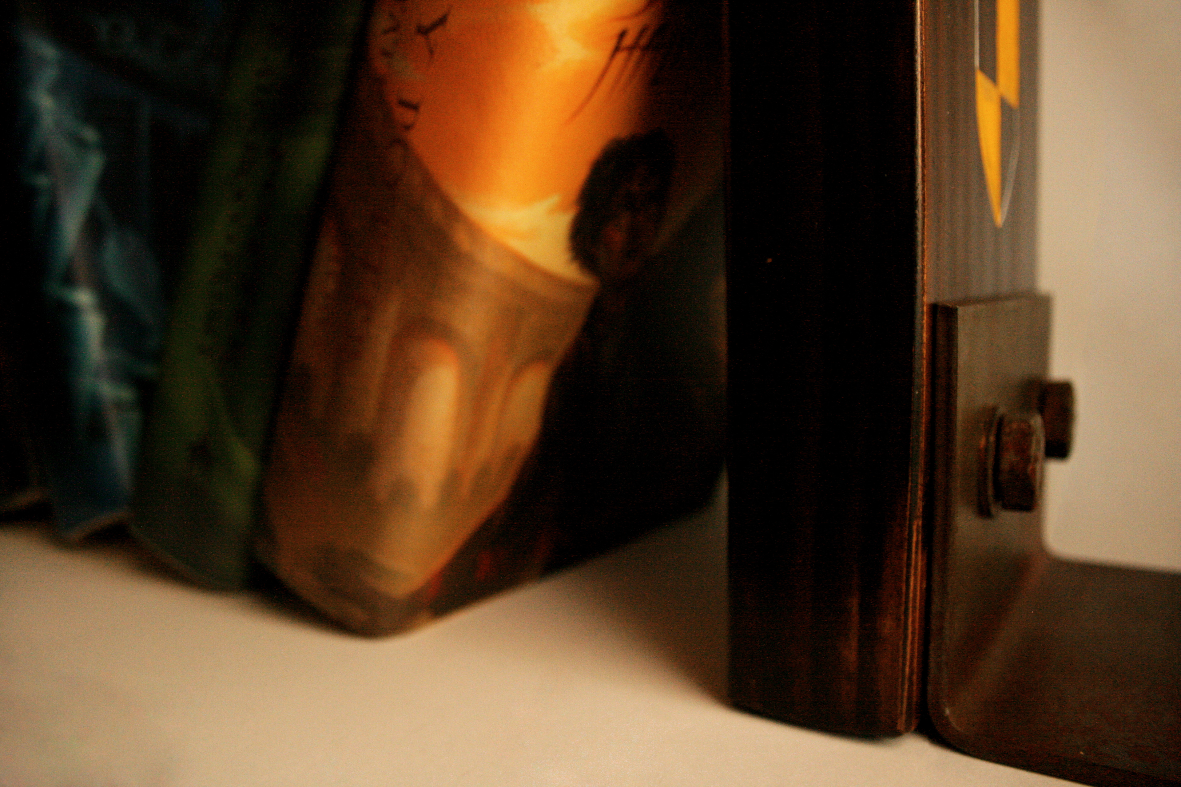 Hufflepuff Bookends (Douglas Fir + self-oxidized zinc fittings)