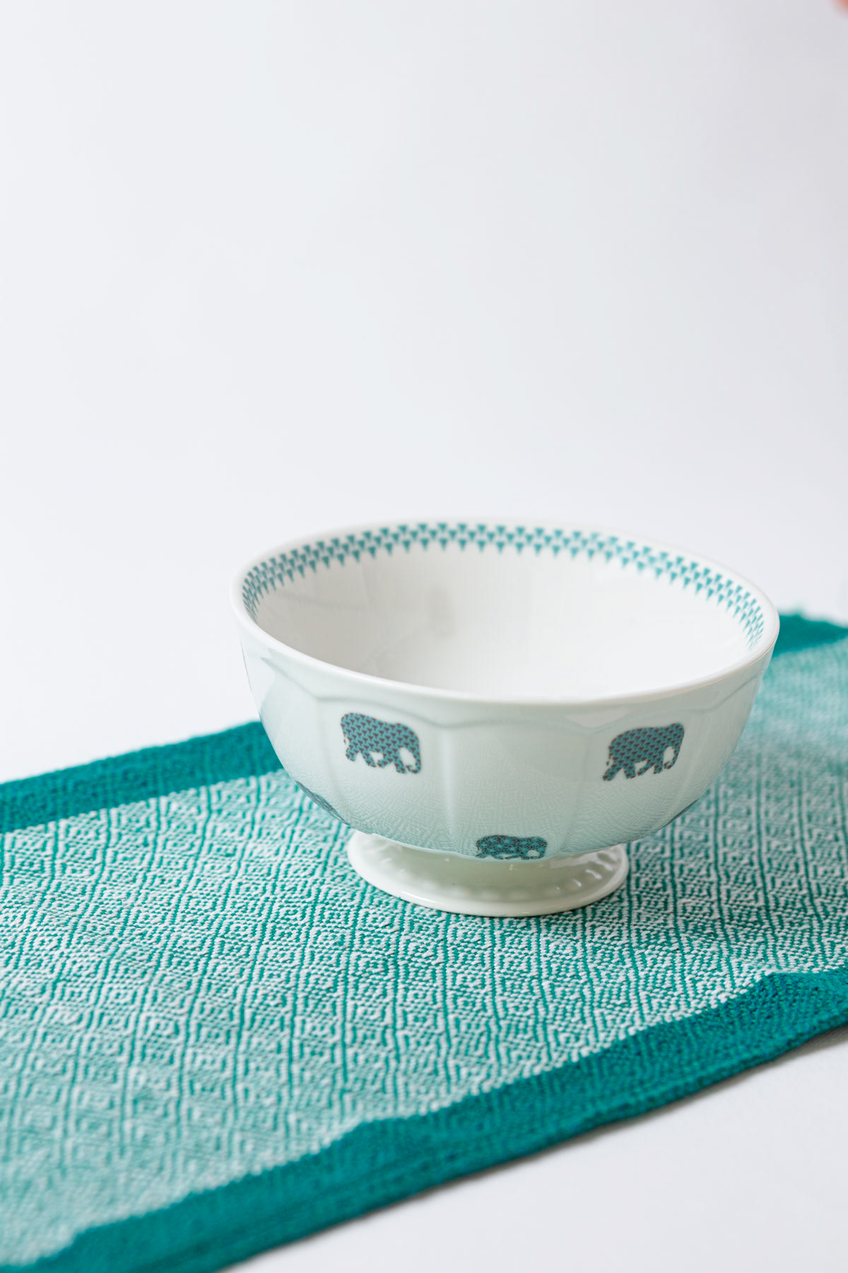 Diamond weave table runner