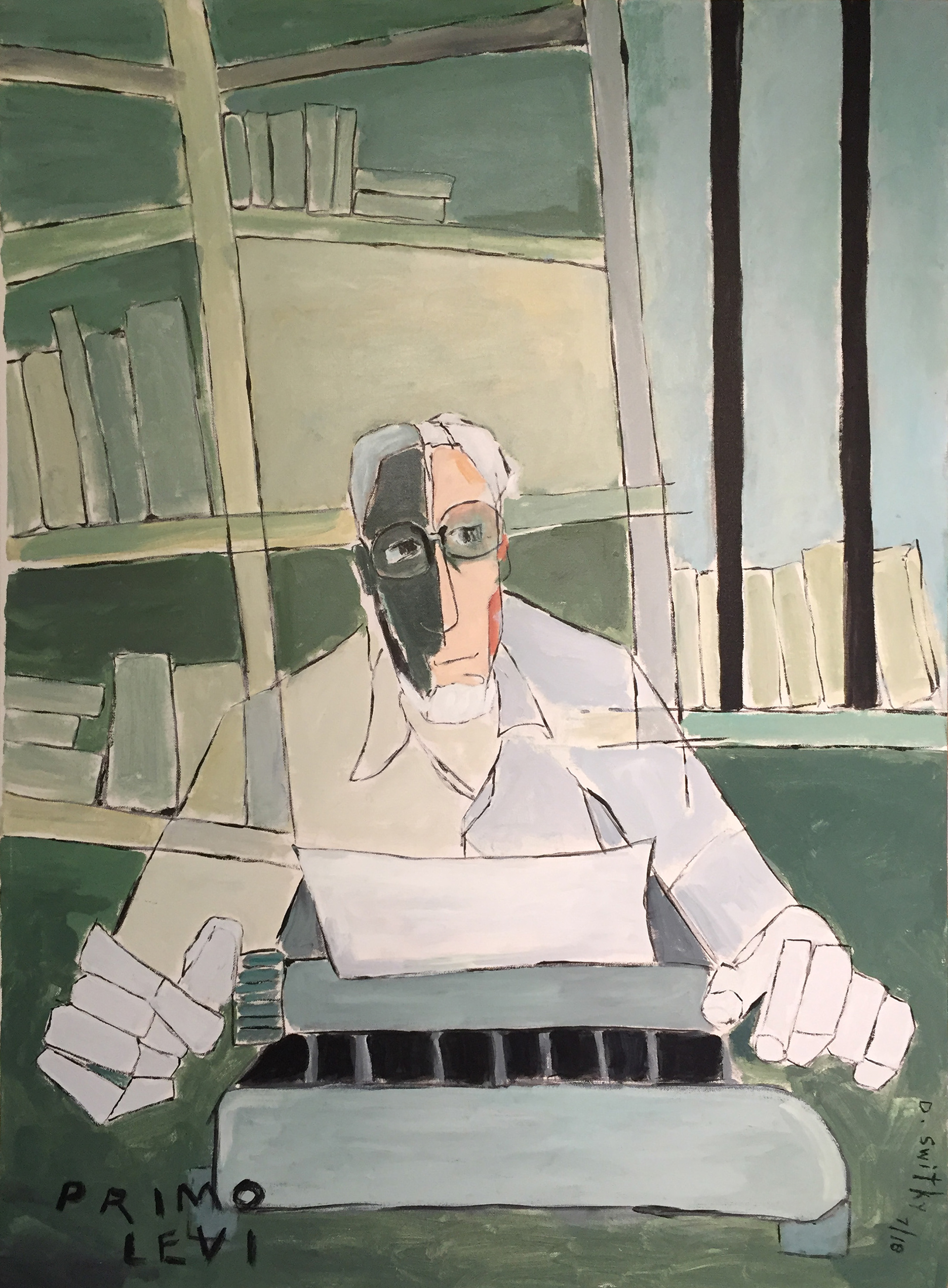 Primo Levi | Acrylic on canvas | 40x30" | NFS