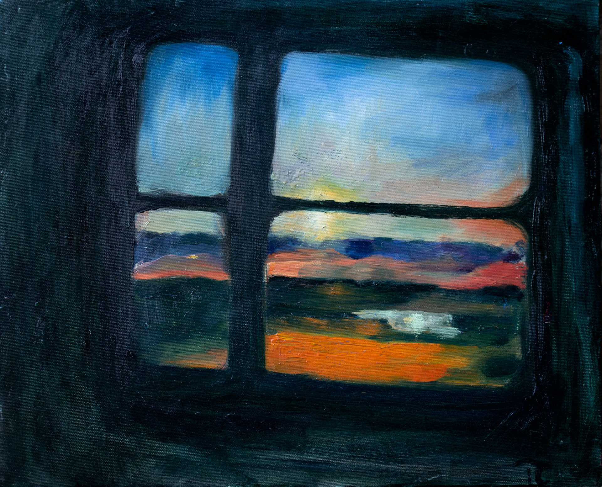 Running Away III, 38x46 cm, oil on canvas, 2019 (SOLD)