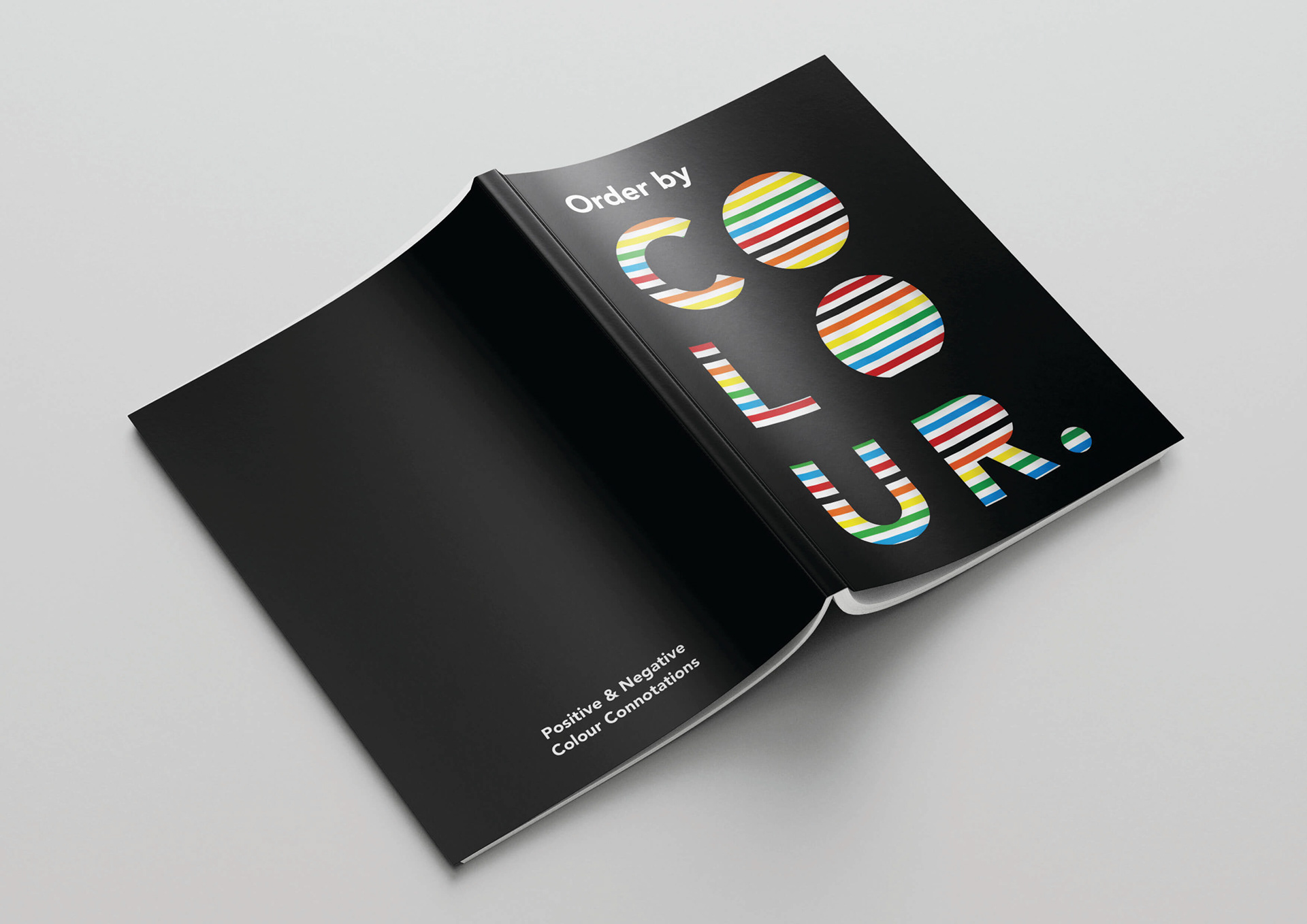 Letting the colour be the main focus of the cover, presenting the book theme