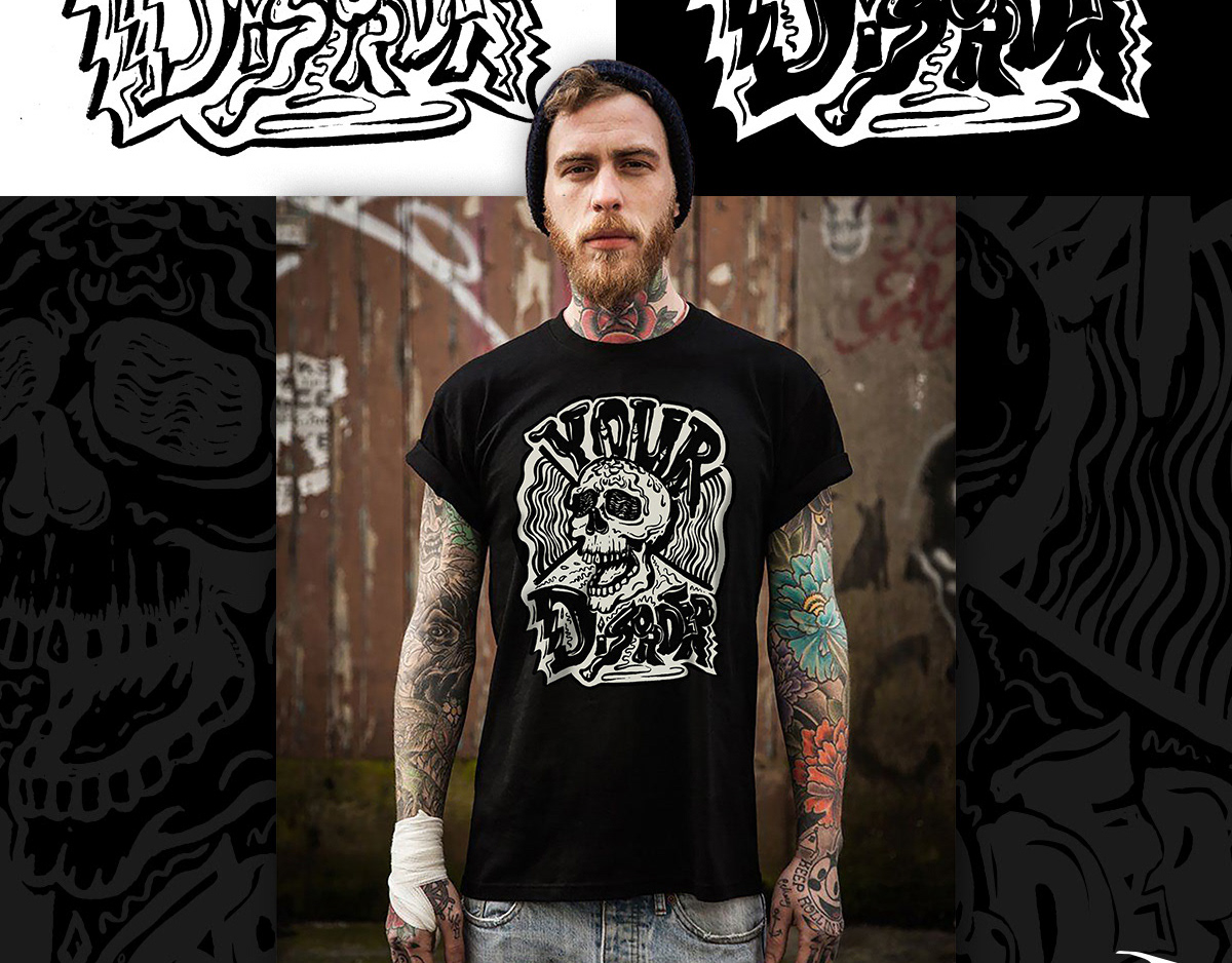 Steven Skadal - Your Disorder - Punk Rock Shirt Design Illustration