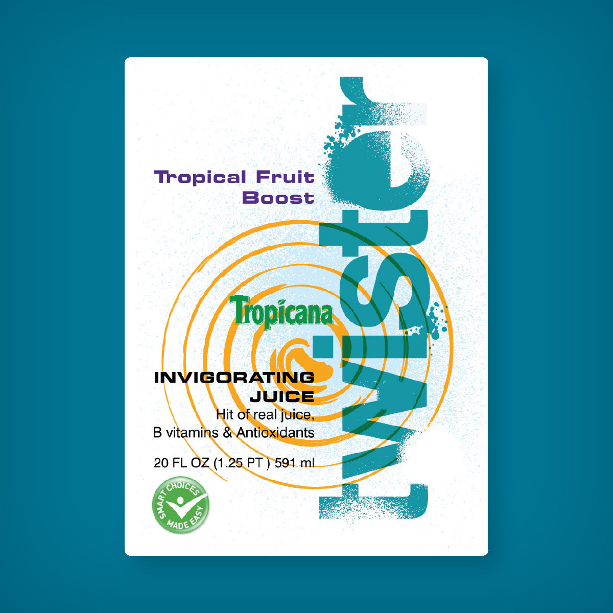 Bottle label/identity: Tropicana