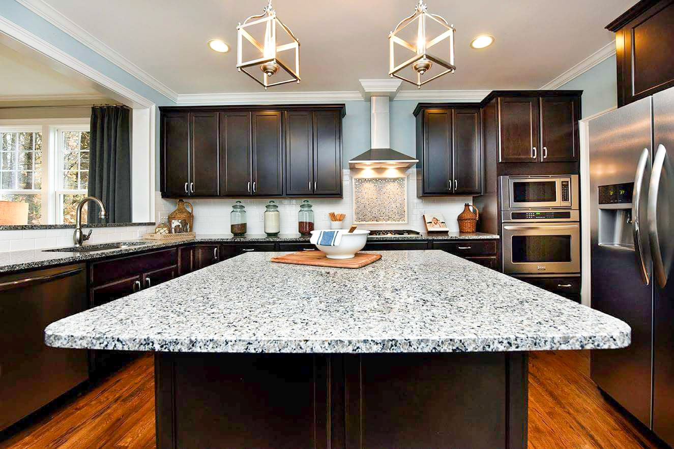 Personal Selections: Tile, flooring, and lighting. Other selections made by Model Home Interiors. Photo Credit: Stanley Martin Homes.