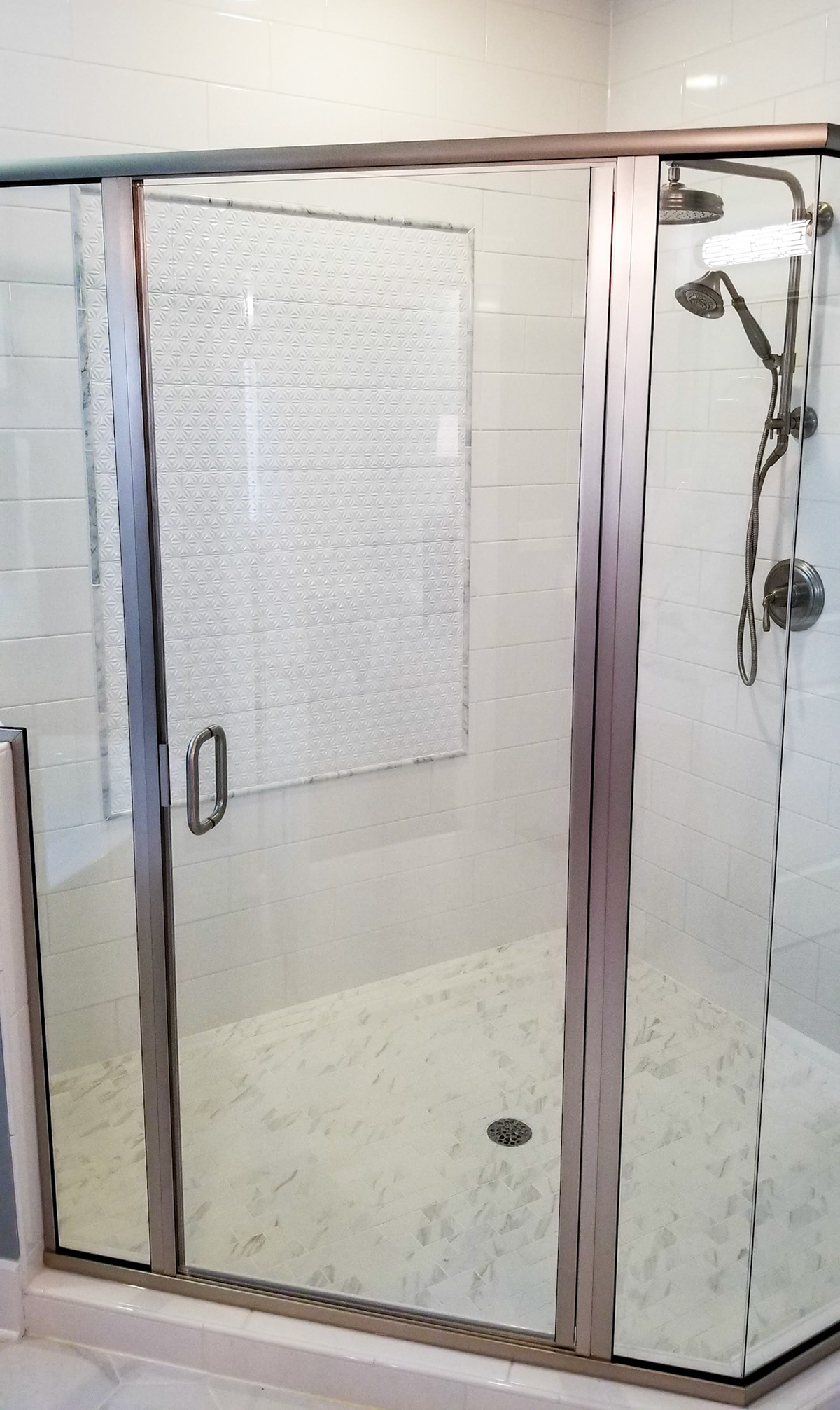 Personal Selections: Tile & lighting. Other selections made by Model Home Interiors.