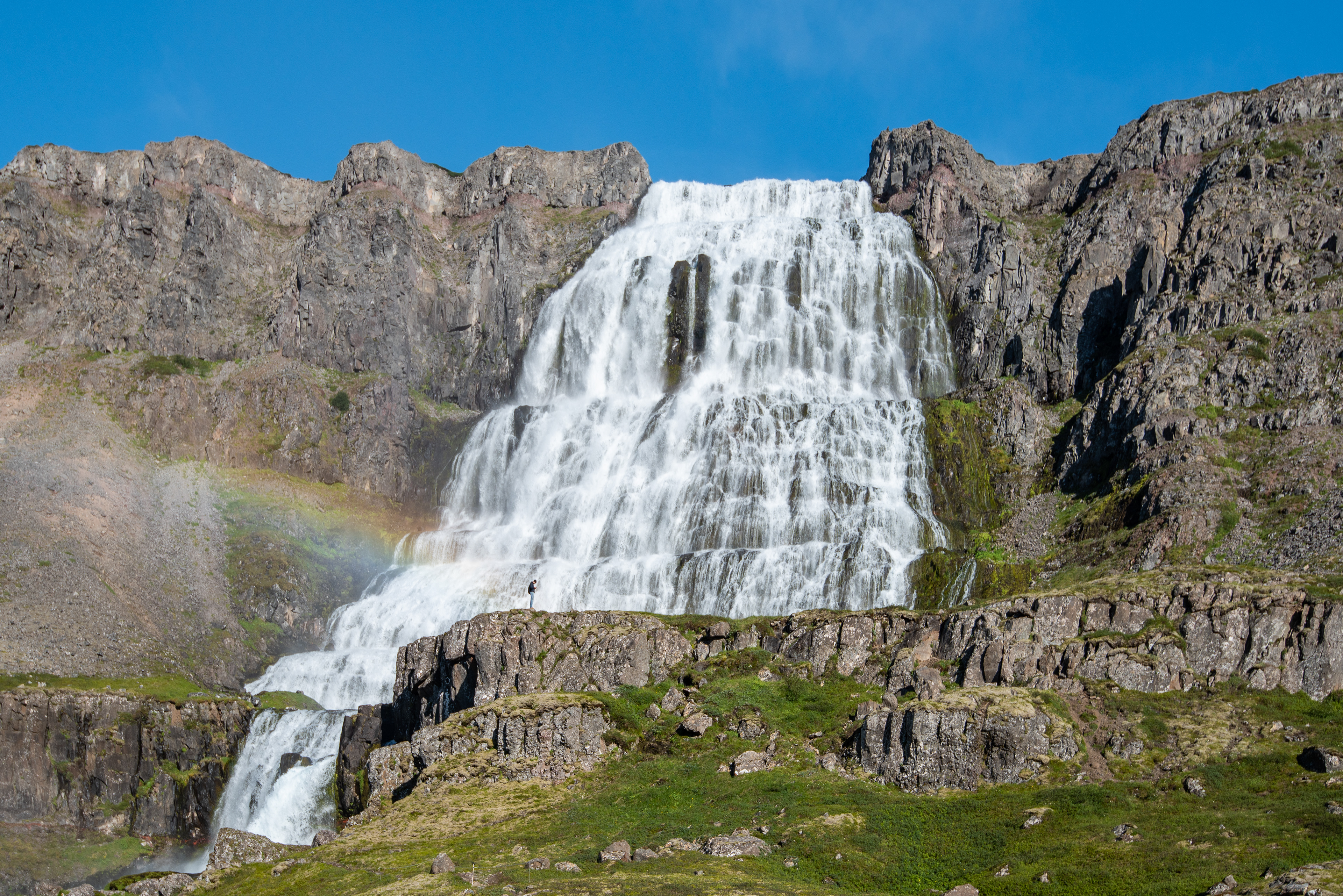 Dynjandi waterfall in the West Fjords in Iceland