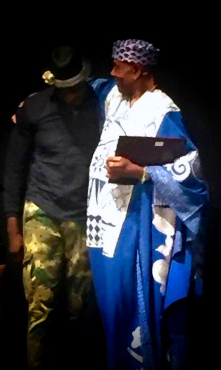 KSO w/Baba Chuck Davis receiving the first Baba Chuck/BAM Fellowship