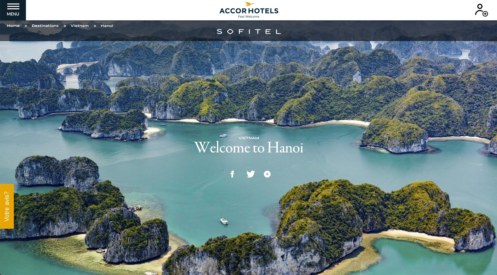 Accor/Sofitel Hotels - Hanoi Homepage Background, 2018