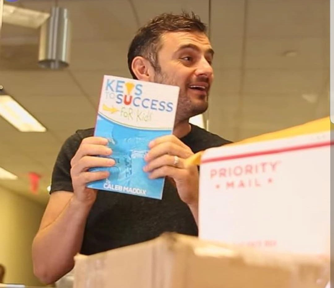 Gary V with Caleb's book- I designed the cover