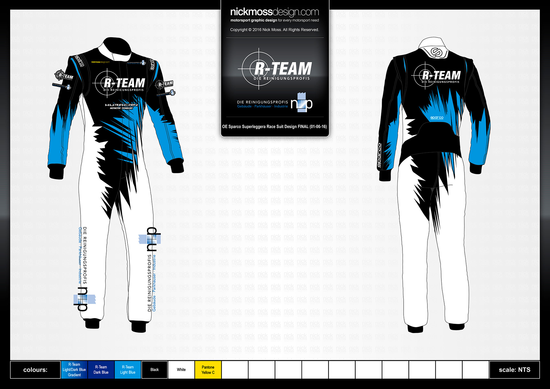nickmossdesign - R-TEAM/Oliver Engelhardt Race Suit Design