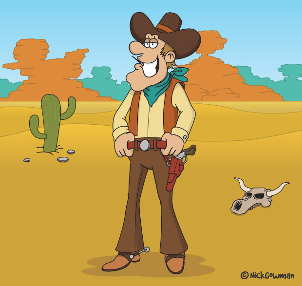 Cartoon Illustration And Illustration By Nick Gowman Wild West Cartoons
