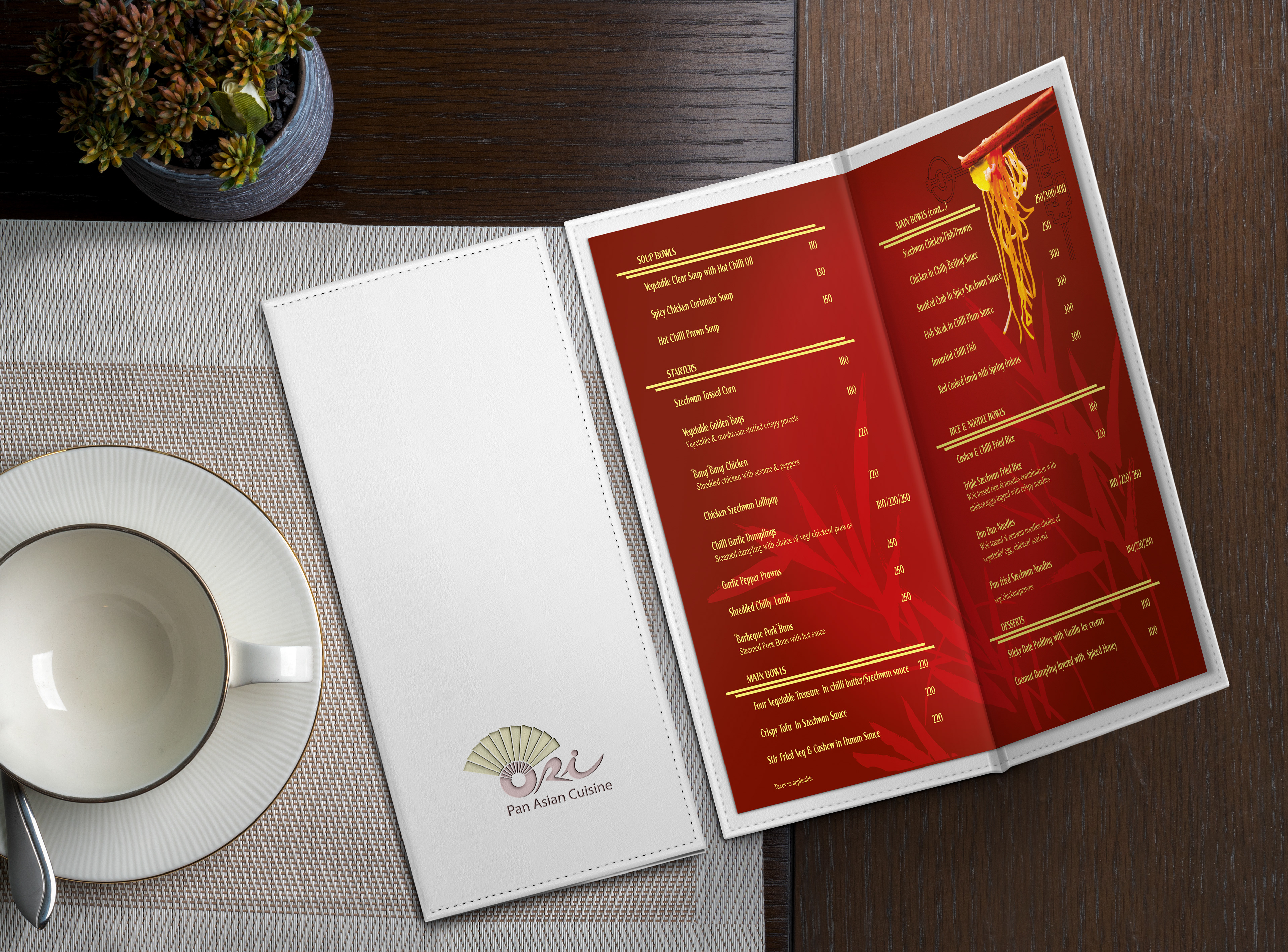 Szechwan menu