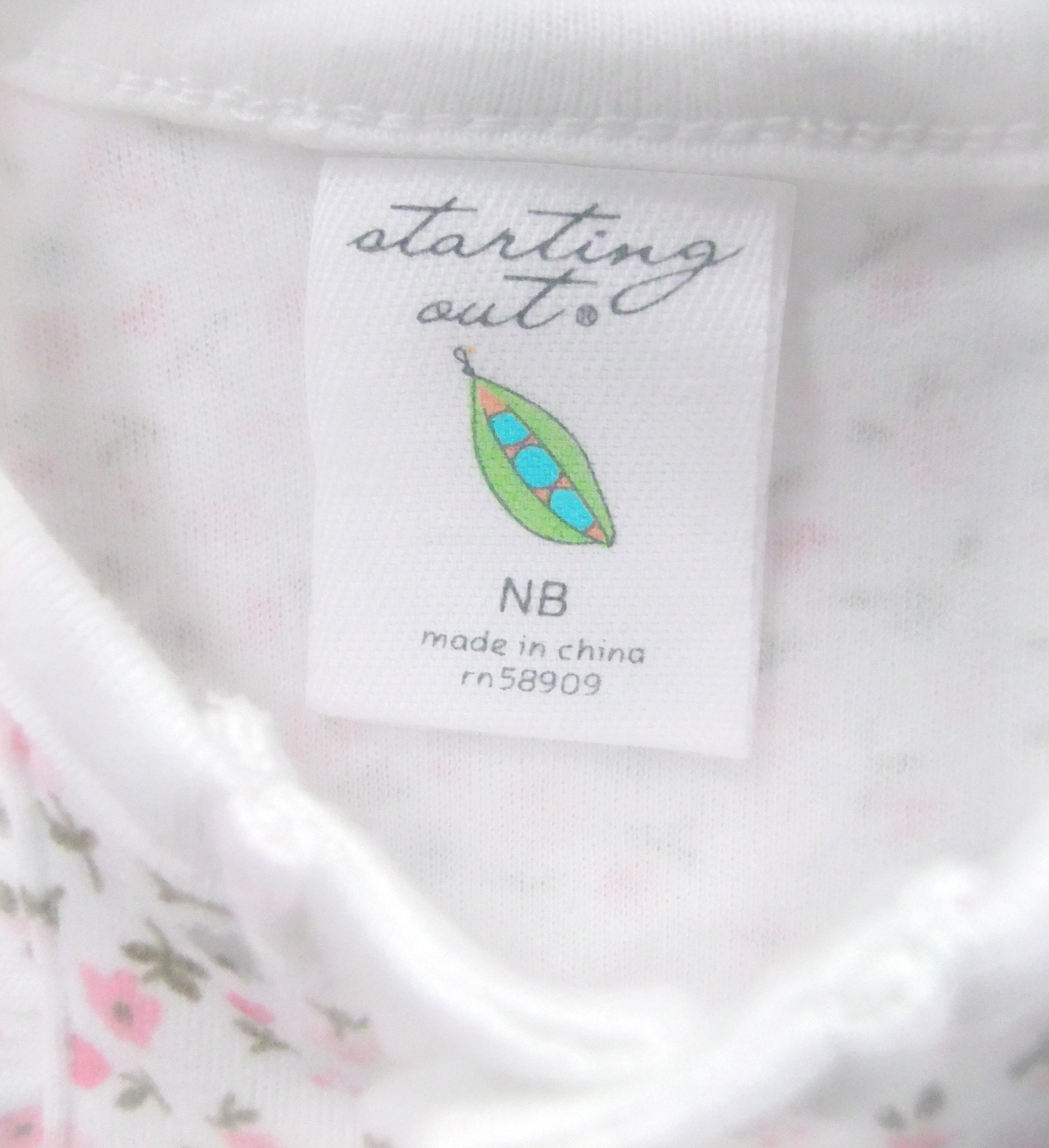 Starting Out Newborn Cloth Label