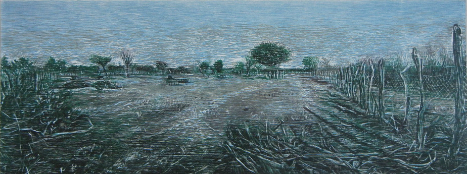 WOMEN'S GARDEN I, 2020, Woodcut, 8 1/4” x 21 3/4", Ed. 5